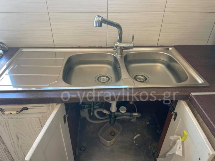 υδραυλικός χαλάνδρι αλλαγή νεροχύτη κουζίνας